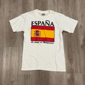 Vintage 1989 Espana La Puerta al Mediterraneo Graphic Tee T-Shirt Men's Sz L